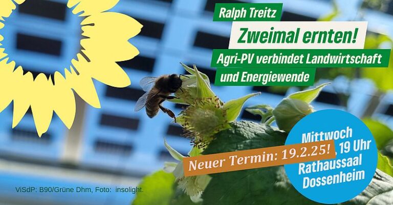Zweimal ernten – Vortrag über Agri-PV am 19.02.25