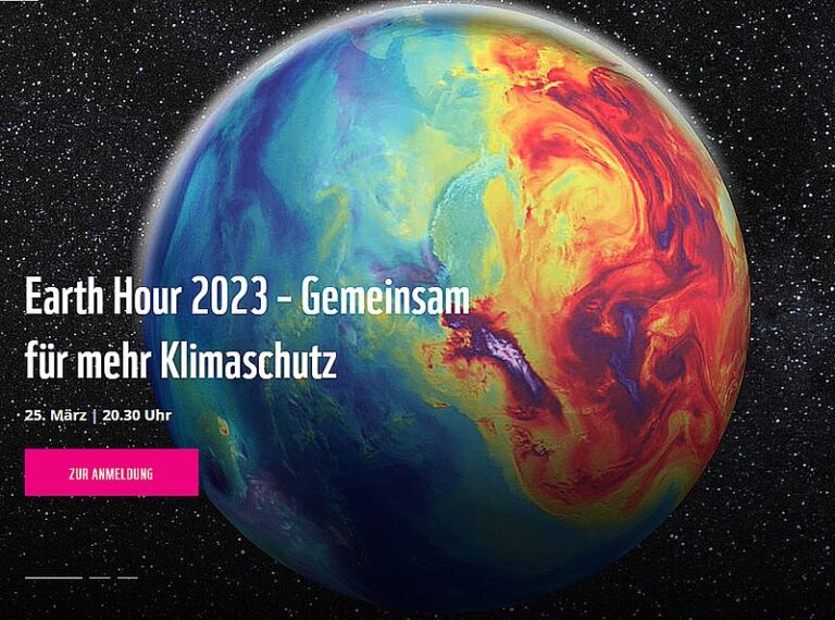 Am 25. März, 20:30–21:30, ist wieder Earth Hour
