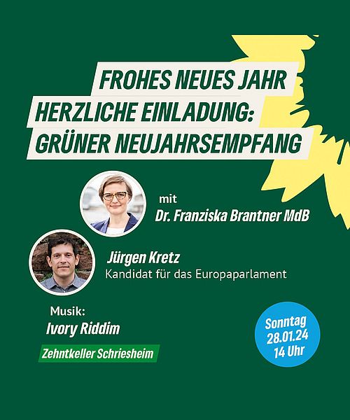 Herzliche Einladung zum Neujahrsempfang unseres Kreisverbands in Schriesheim!