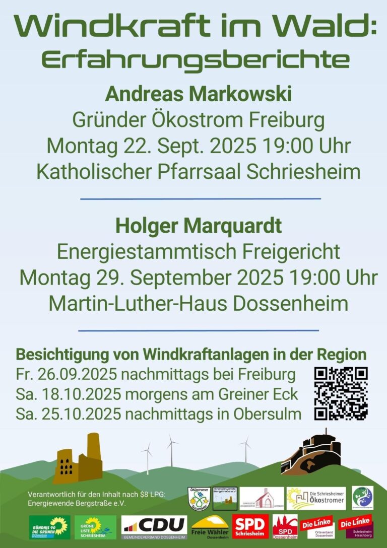 Besichtigung von Windkraftanlagen 