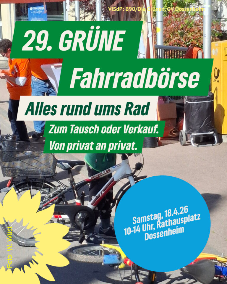 29. Fahrradbörse am 18.4.2026 in Dossenheim